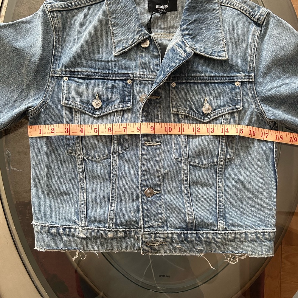 NWT Hudson Distress Cropped Trucker Jean Jacket - Picture 9 of 12
